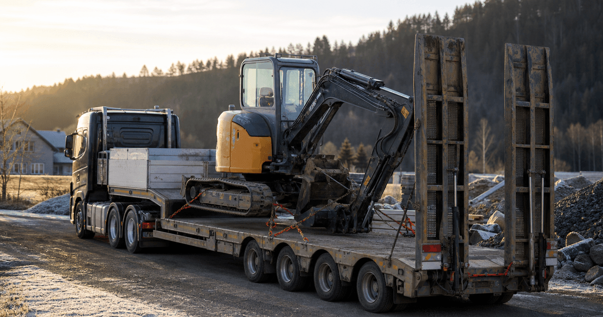 Hva koster maskintransport? Prisdrivere for minigraver, lift og gravemaskin
